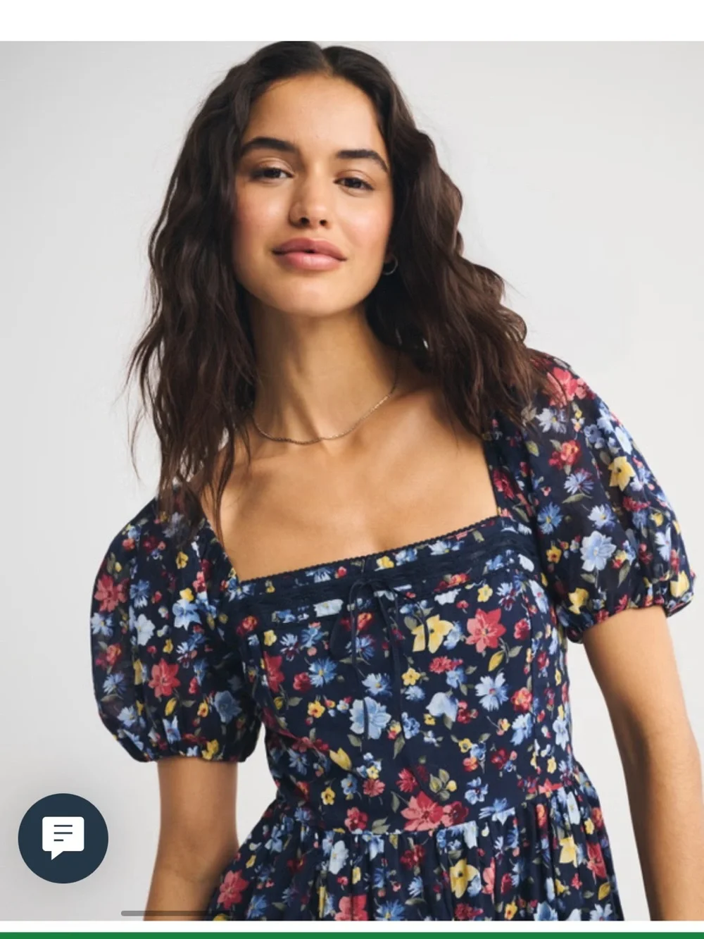 Abercrombie Emerson Puff Sleeve Midi Dress